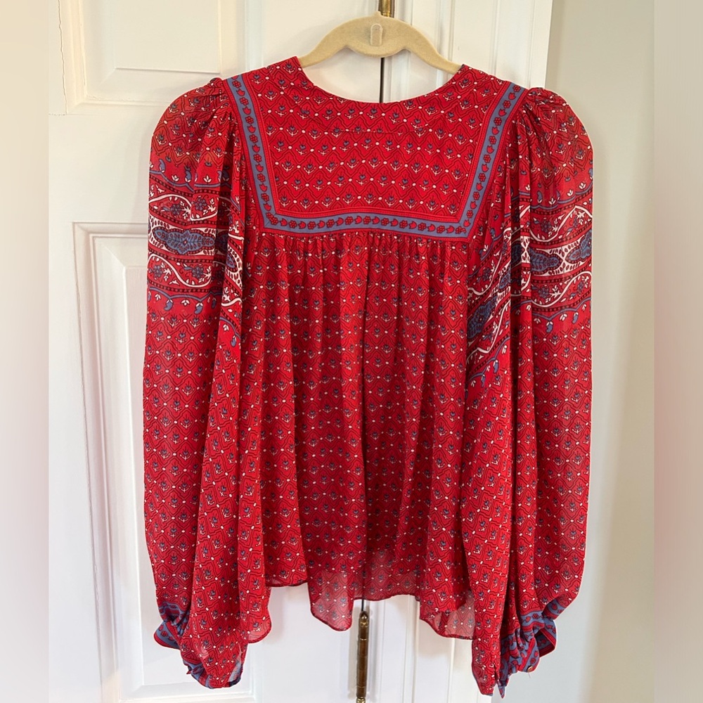 Red, White and Blue Ulla Johnson blouse